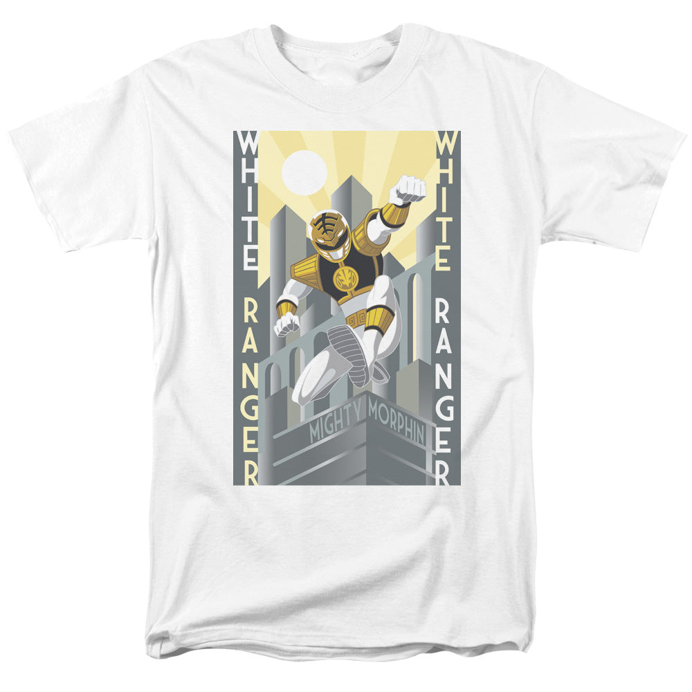 Power Rangers White Ranger Deco Mens T Shirt White