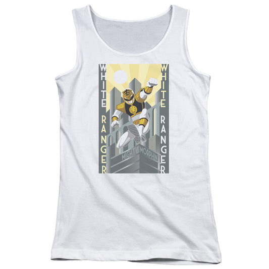 Power Rangers White Ranger Deco Womens Tank Top Shirt White