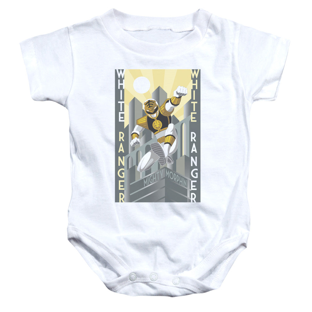 Power Rangers White Ranger Deco Infant Baby Snapsuit White