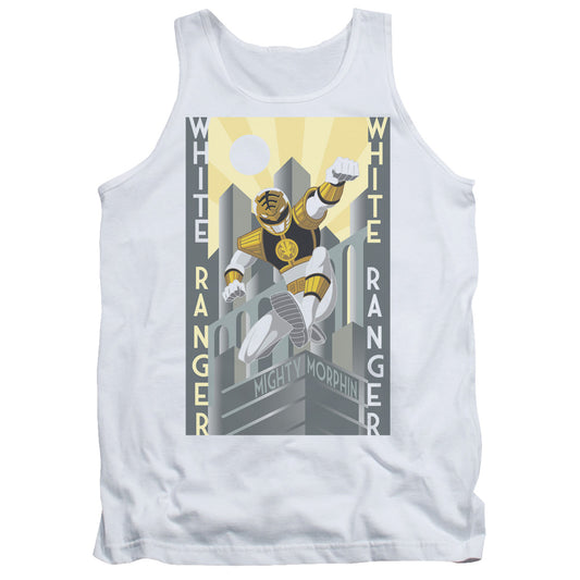 Power Rangers White Ranger Deco Mens Tank Top Shirt White