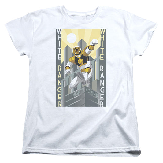 Power Rangers White Ranger Deco Womens T Shirt White