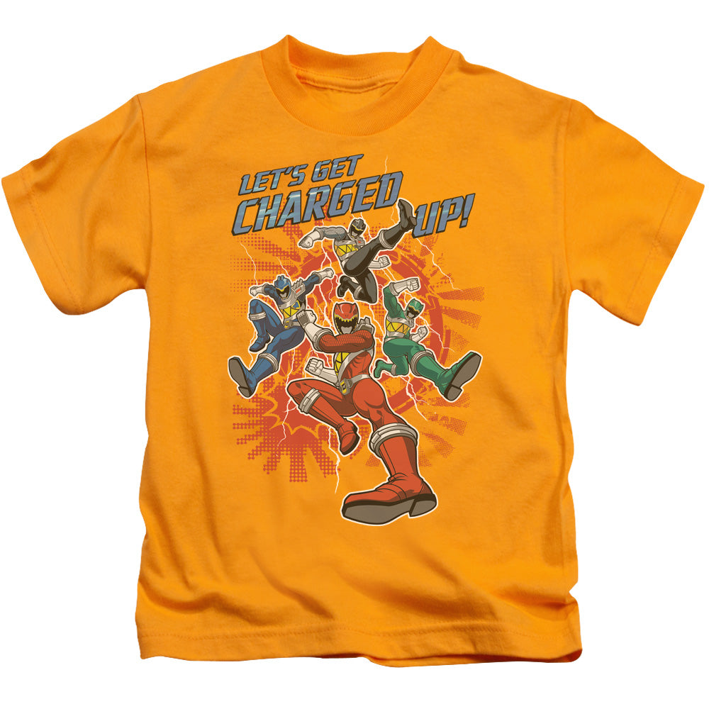 Power Rangers Charged Up Juvenile Kids Youth T Shirt Gold