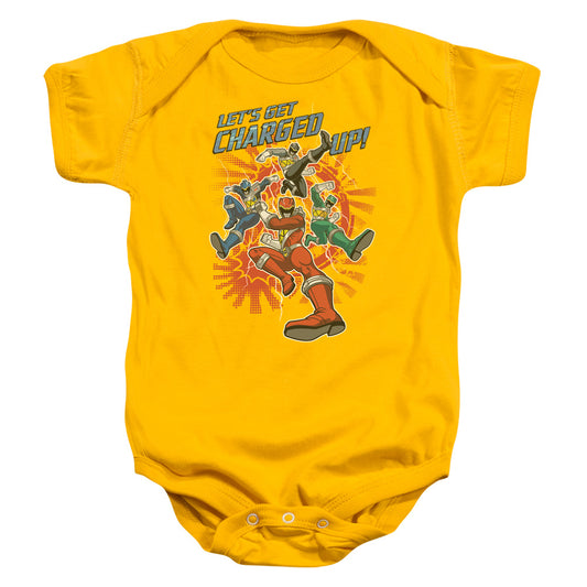 Power Rangers Charged Up Infant Baby Snapsuit Gold