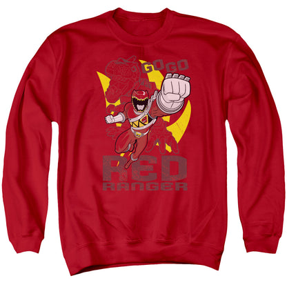 Power Rangers Go Red Mens Crewneck Sweatshirt Red