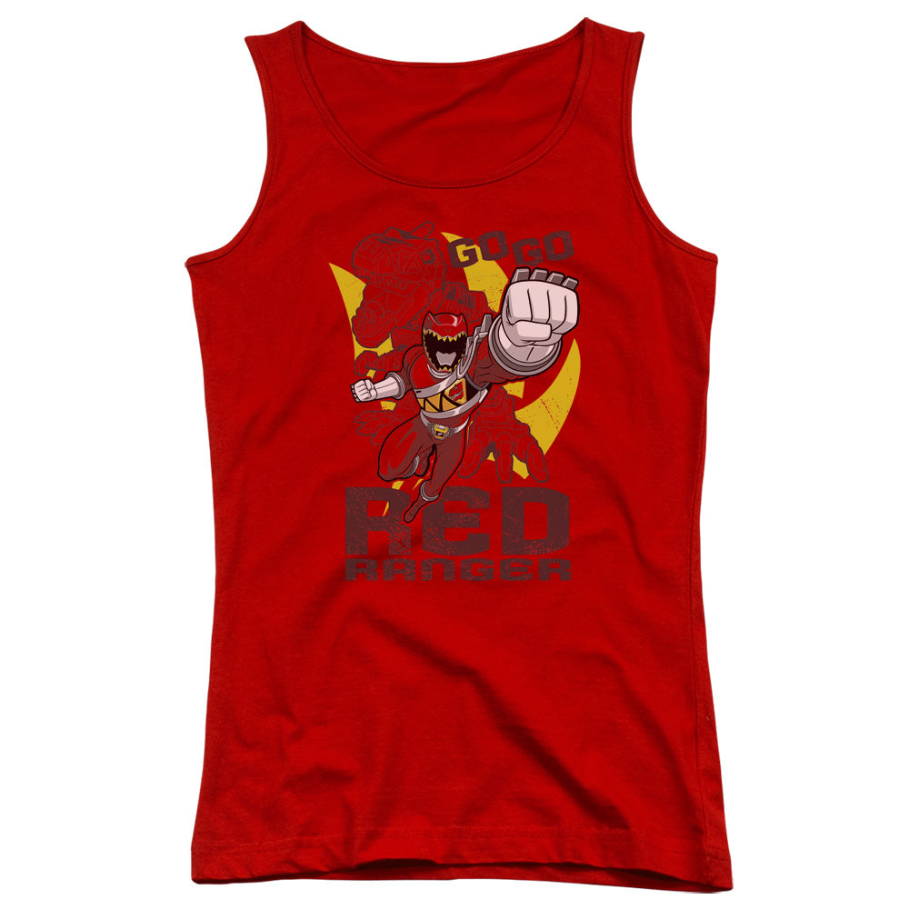 Power Rangers Go Red Womens Tank Top Shirt Red