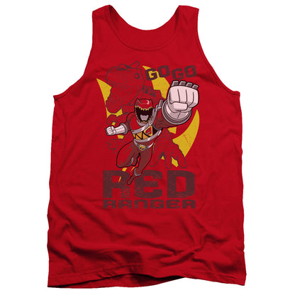 Power Rangers Go Red Mens Tank Top Shirt Red