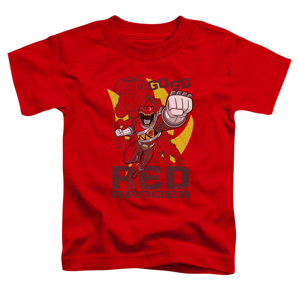 Power Rangers Go Red Toddler Kids Youth T Shirt Red