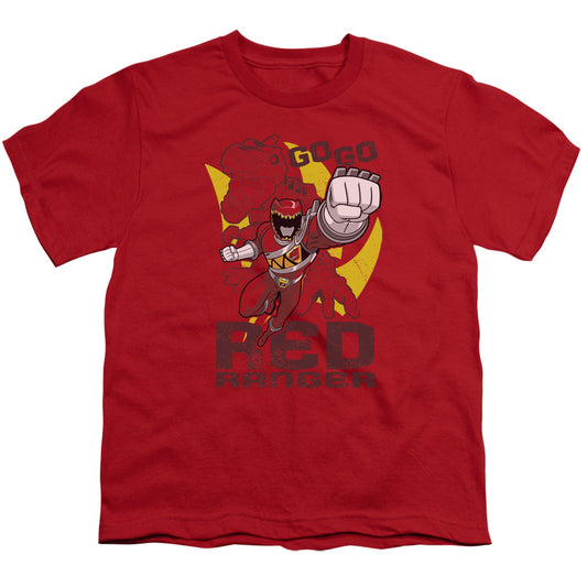 Power Rangers Go Red Kids Youth T Shirt Red