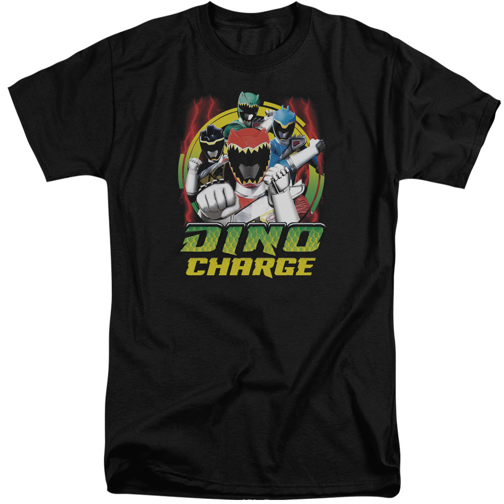 Power Rangers Dino Lightning Mens Tall T Shirt Black