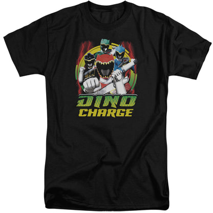 Power Rangers Dino Lightning Mens Tall T Shirt Black