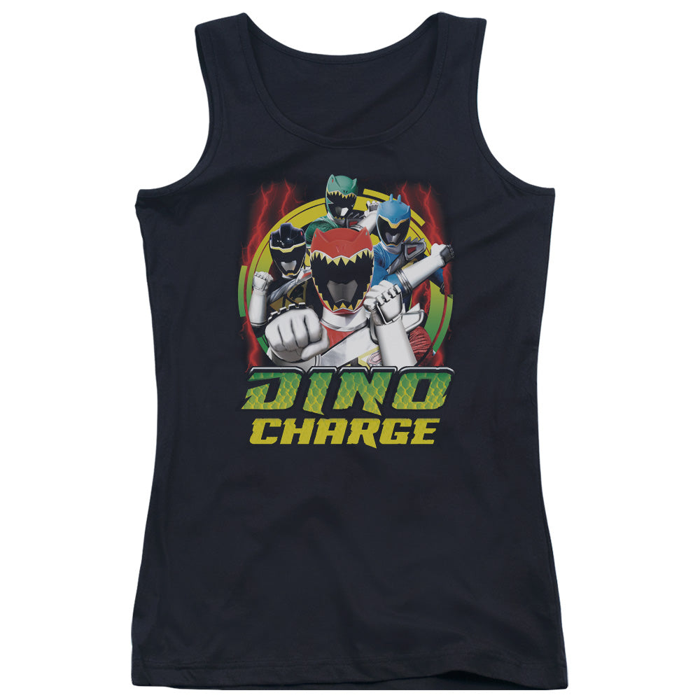 Power Rangers Dino Lightning Womens Tank Top Shirt Black