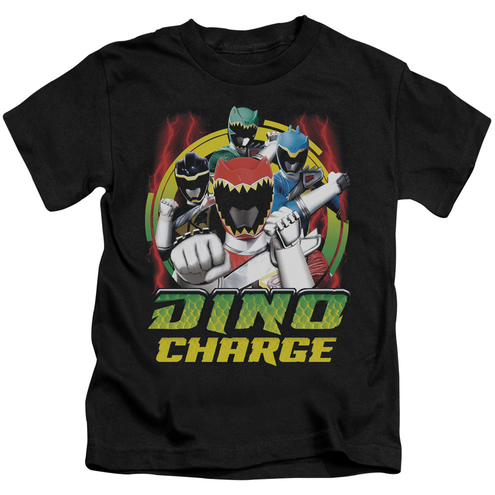 Power Rangers Dino Lightning Juvenile Kids Youth T Shirt Black