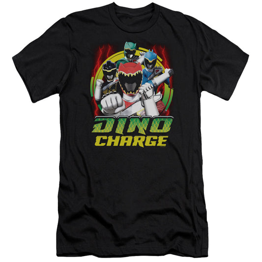 Power Rangers Dino Lightning Premium Bella Canvas Slim Fit Mens T Shirt Black