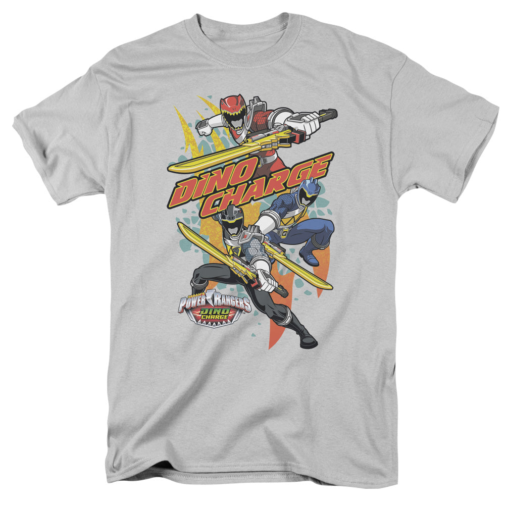 Power Rangers Swords Out Mens T Shirt Silver