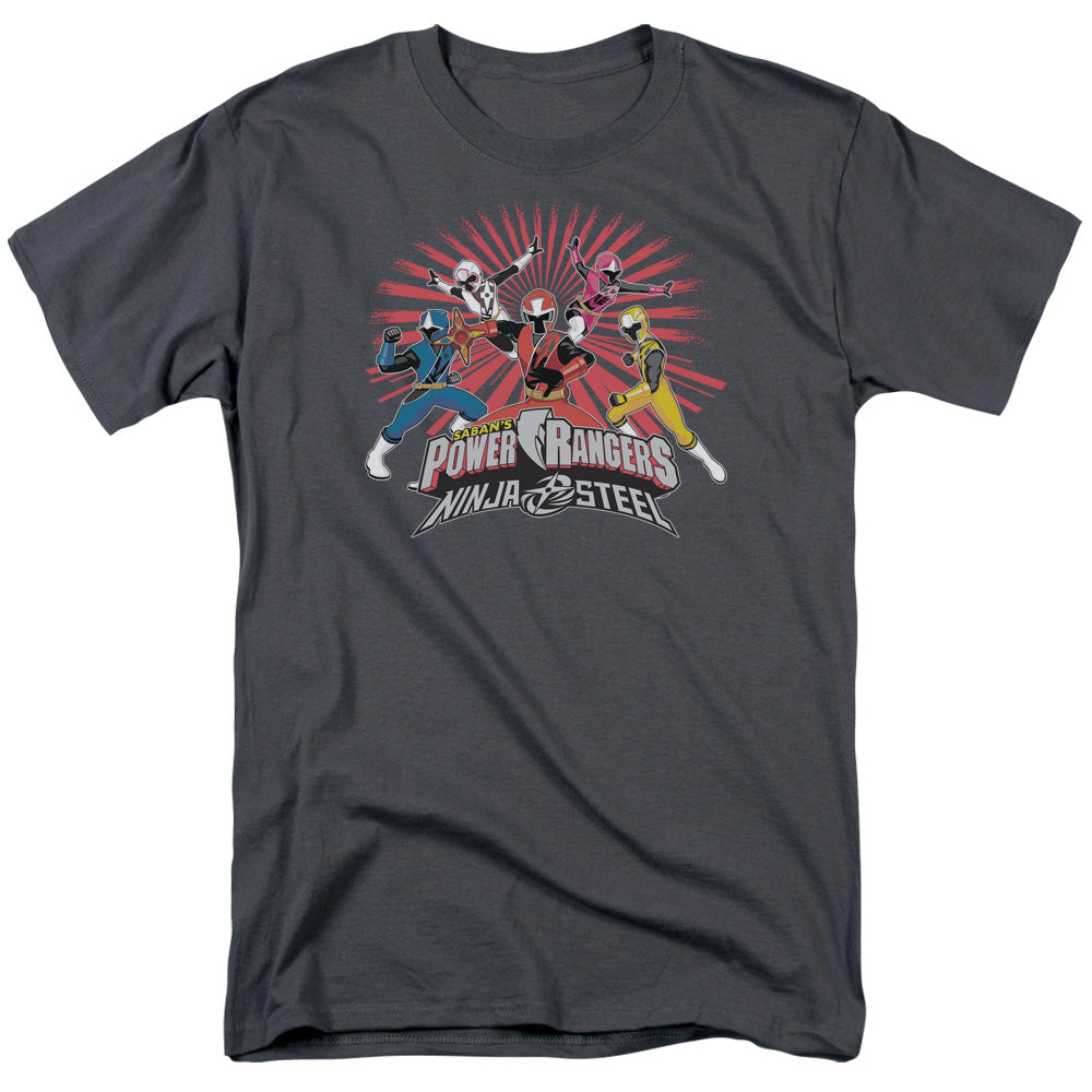 Power Rangers Ninja Blast Mens T Shirt Charcoal