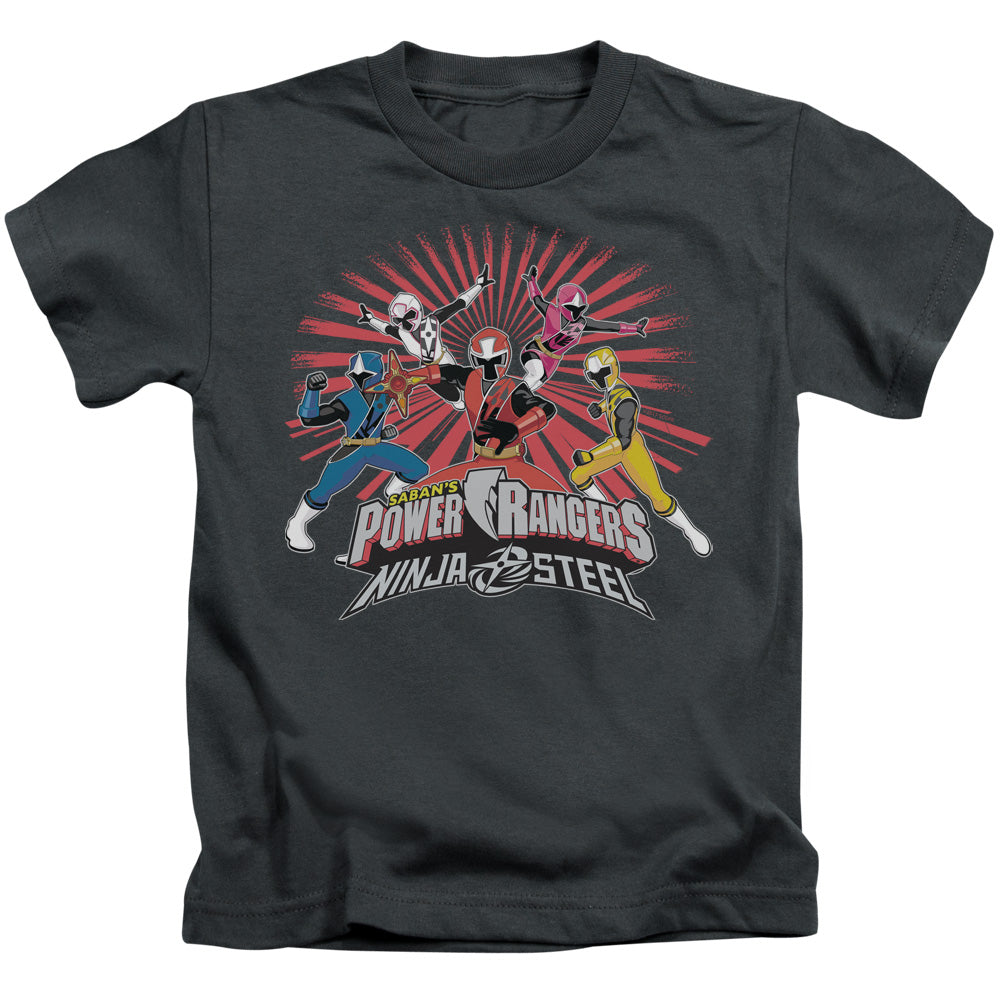 Power Rangers Ninja Blast Juvenile Kids Youth T Shirt Charcoal