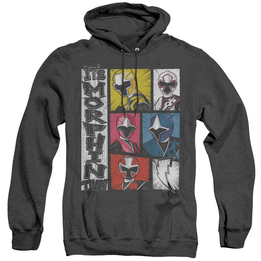 Power Rangers Its Morphin Time Heather Mens Hoodie Black