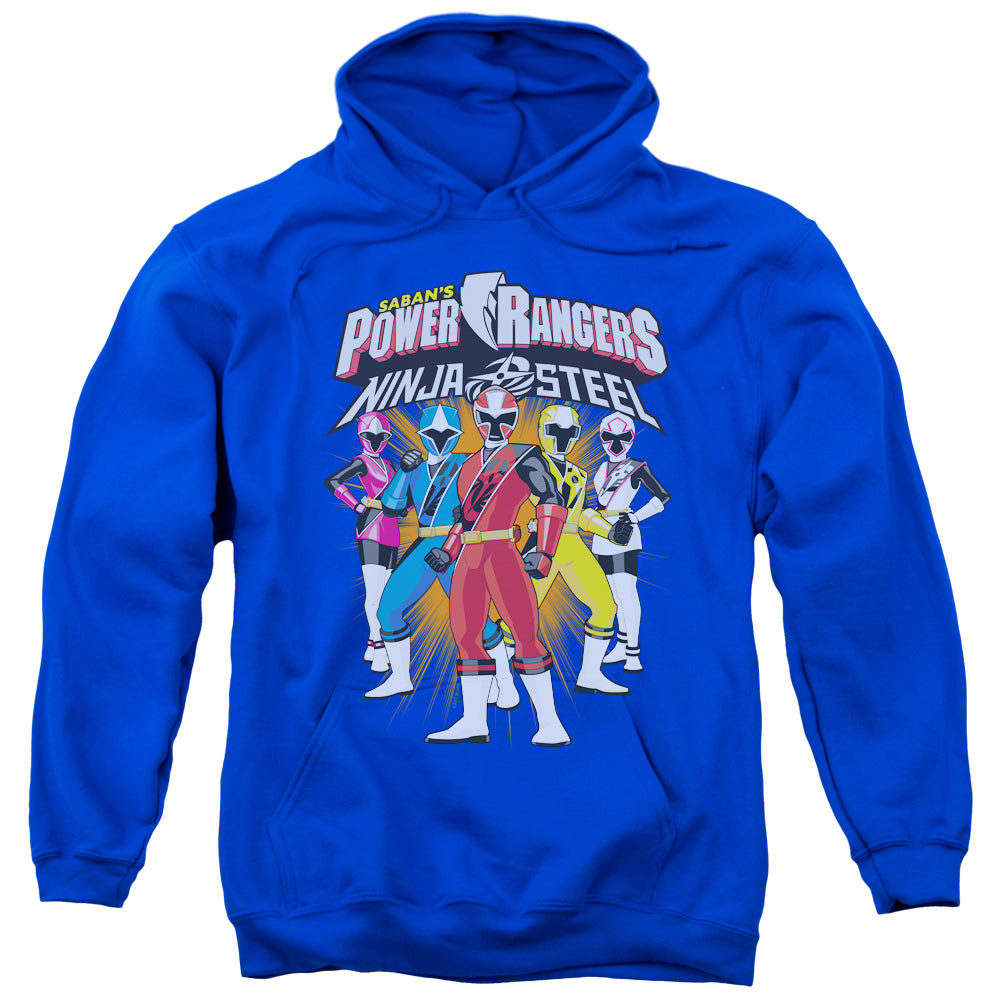 Power Rangers Team Lineup Mens Hoodie Royal Blue