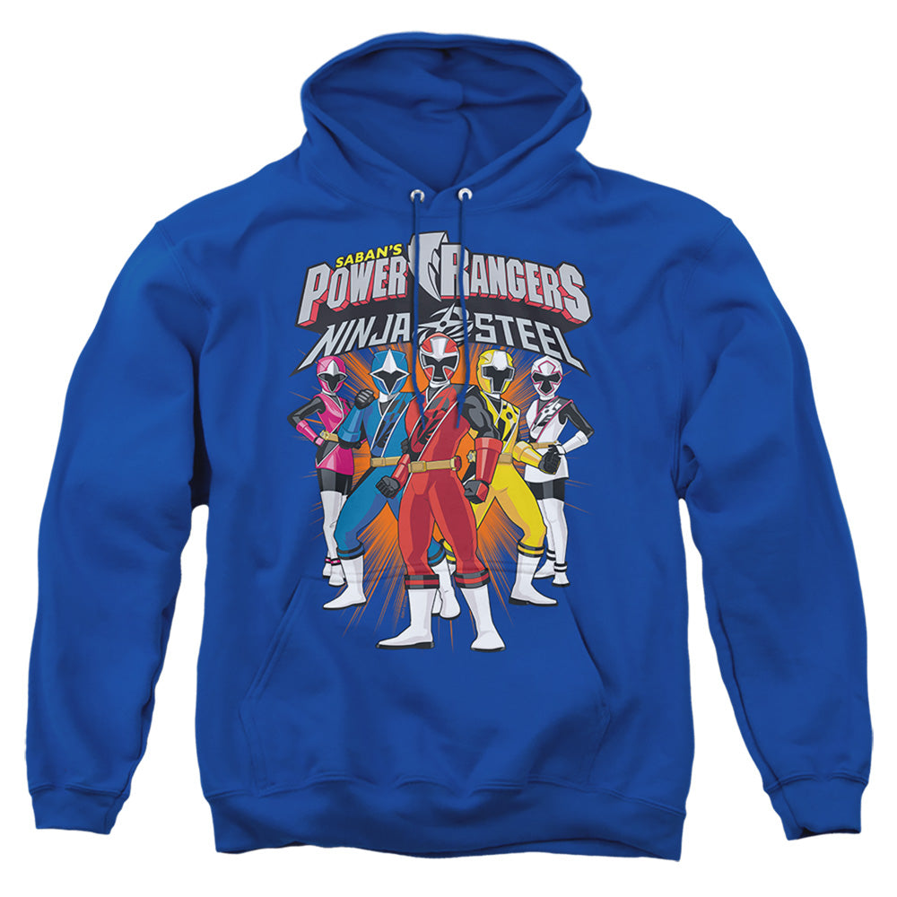 Power Rangers Team Lineup Mens Hoodie Royal Blue