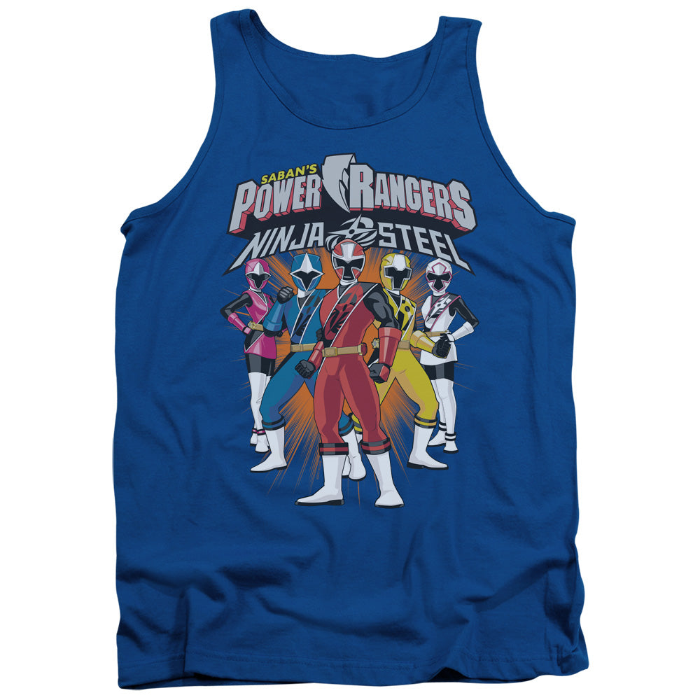 Power Rangers Team Lineup Mens Tank Top Shirt Royal Blue