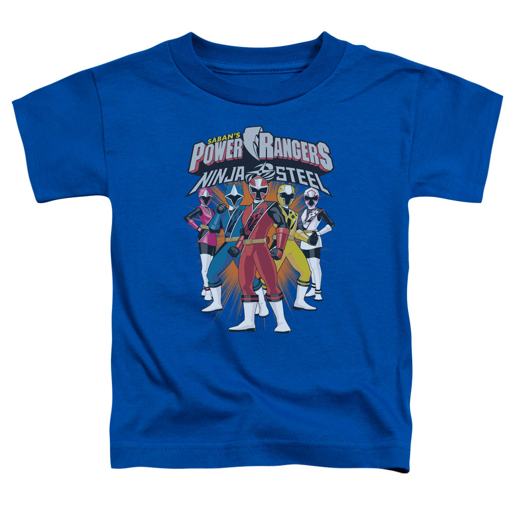 Power Rangers Team Lineup Toddler Kids Youth T Shirt Royal Blue