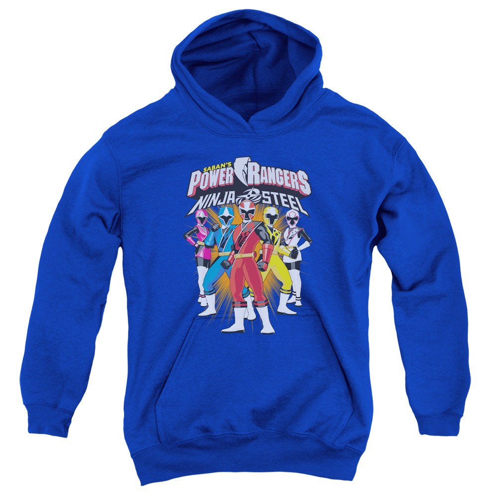 Power Rangers Team Lineup Kids Youth Hoodie Royal Blue