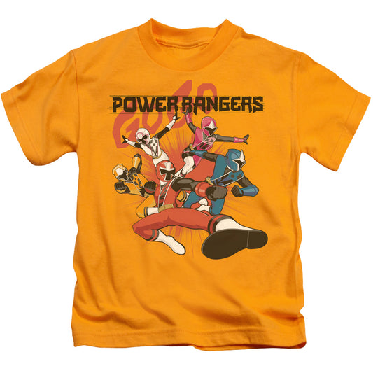 Power Rangers Attack Juvenile Kids Youth T Shirt Gold