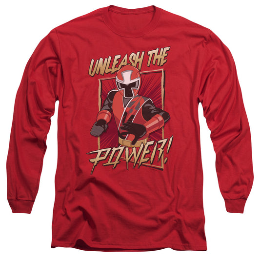 Power Rangers Unleash Mens Long Sleeve Shirt Red