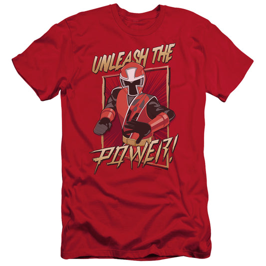 Power Rangers Unleash Premium Bella Canvas Slim Fit Mens T Shirt Red