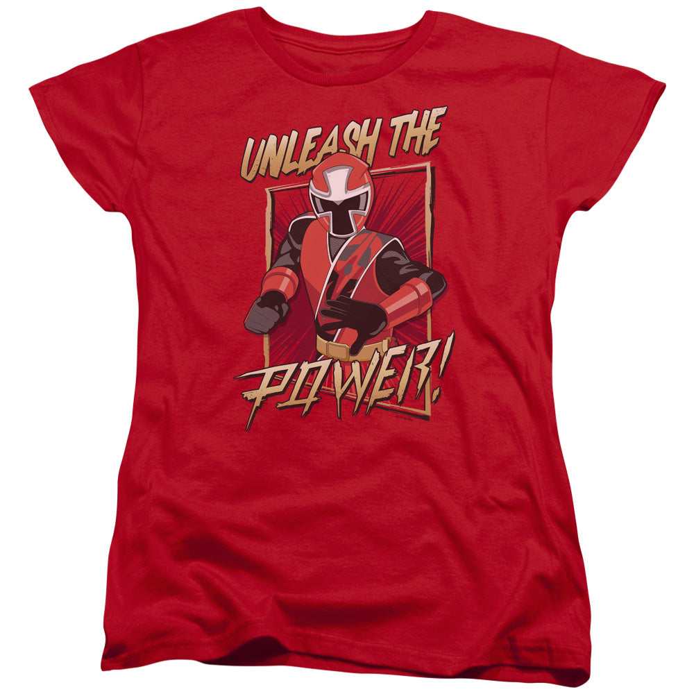 Power Rangers Unleash Womens T Shirt Red