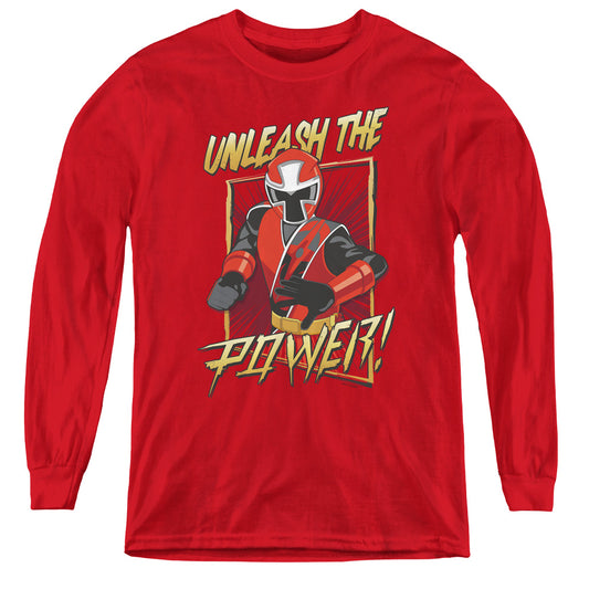 Power Rangers Unleash Long Sleeve Kids Youth T Shirt Red