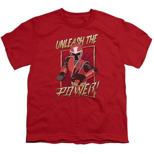 Power Rangers Unleash Kids Youth T Shirt Red