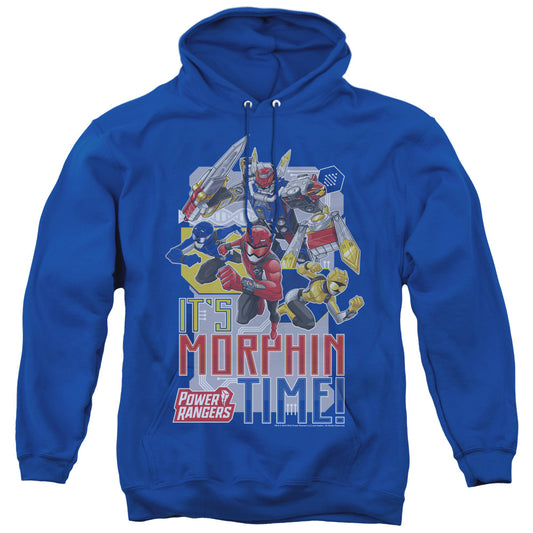 Power Rangers Morphin Time Mens Hoodie Royal Blue