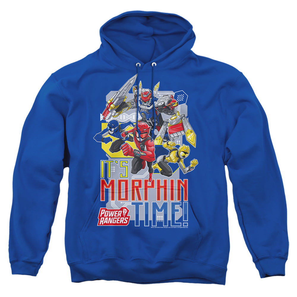 Power Rangers Morphin Time Mens Hoodie Royal Blue Officially Licensed