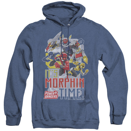 Power Rangers Morphin Time Heather Mens Hoodie Royal Blue