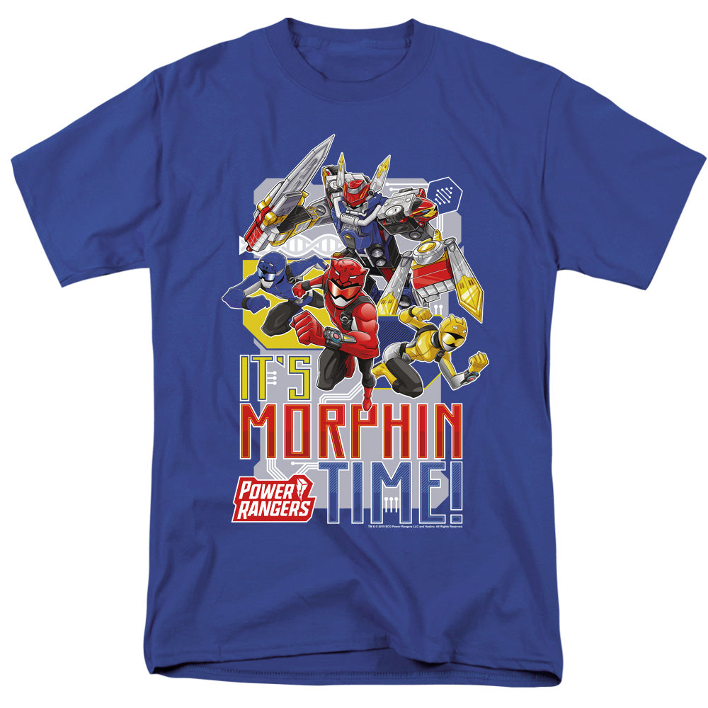 Power Rangers Morphin Time Mens T Shirt Royal Blue