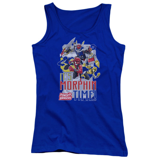 Power Rangers Morphin Time Womens Tank Top Shirt Royal Blue