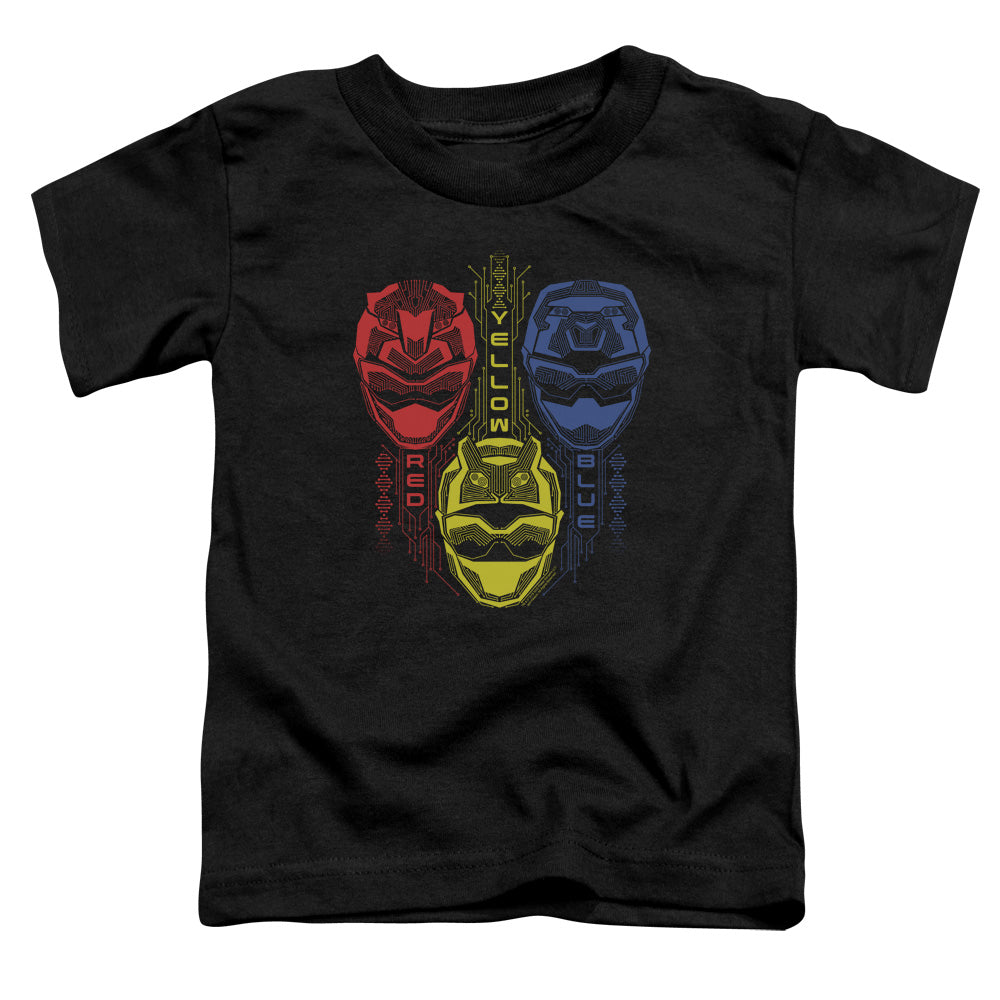 Power Rangers Red Yellow Blue Toddler Kids Youth T Shirt Black