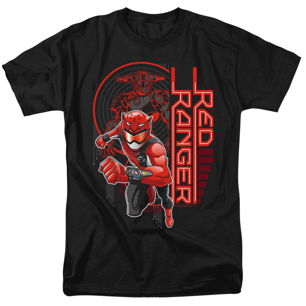 Power Rangers Red Ranger Mens T Shirt Black Officially Licensed