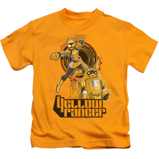 Power Rangers Yellow Ranger Juvenile Kids Youth T Shirt Gold