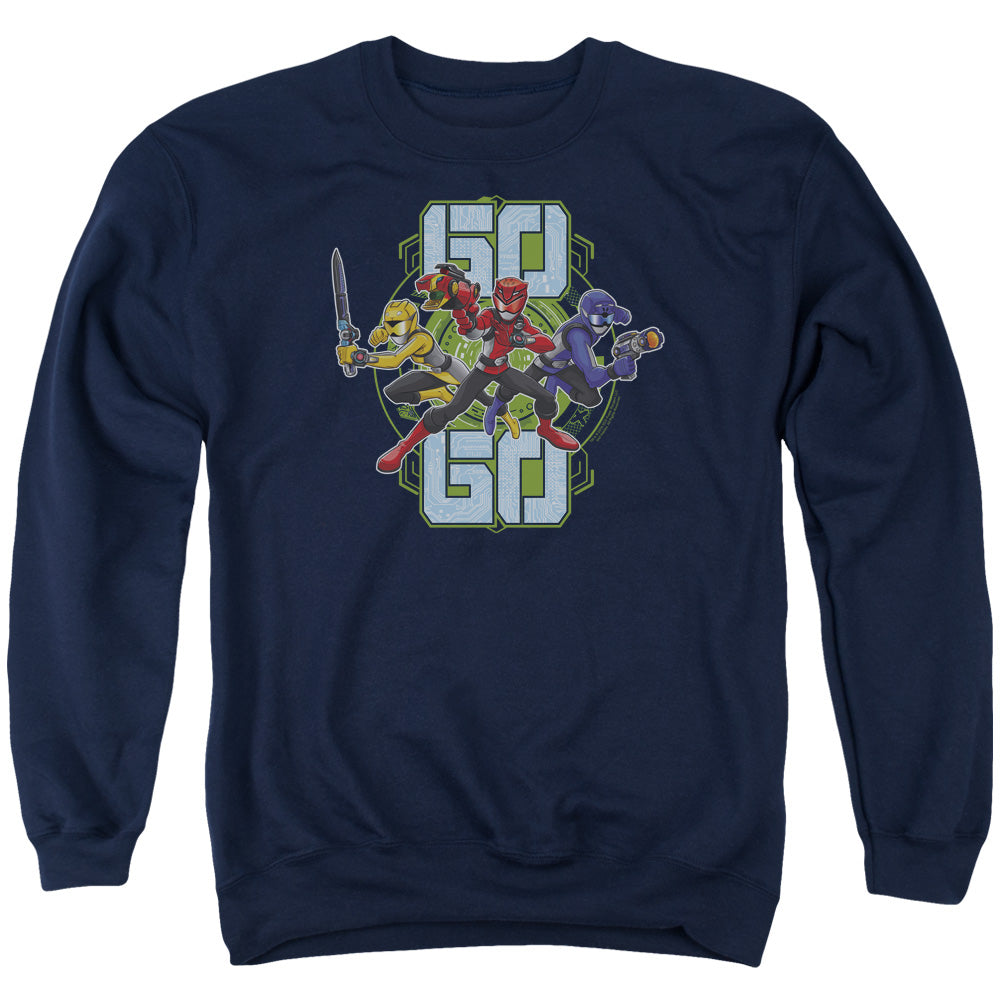 Power Rangers Go Go Mens Crewneck Sweatshirt Navy Blue