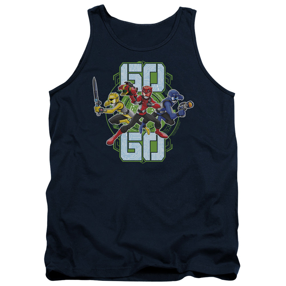 Power Rangers Go Go Mens Tank Top Shirt Navy Blue