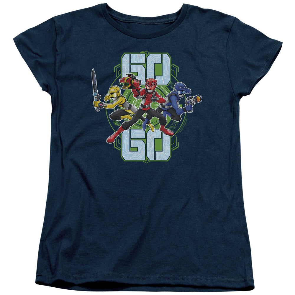 Power Rangers Go Go Womens T Shirt Navy Blue