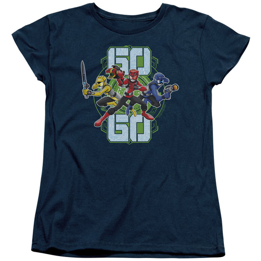 Power Rangers Go Go Womens T Shirt Navy Blue