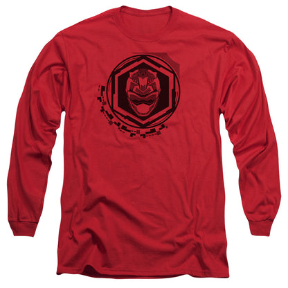 Power Rangers Red Ranger Mens Long Sleeve Shirt Red