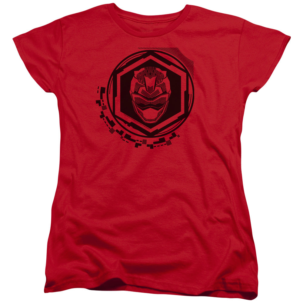 Power Rangers Red Ranger Womens T Shirt Red