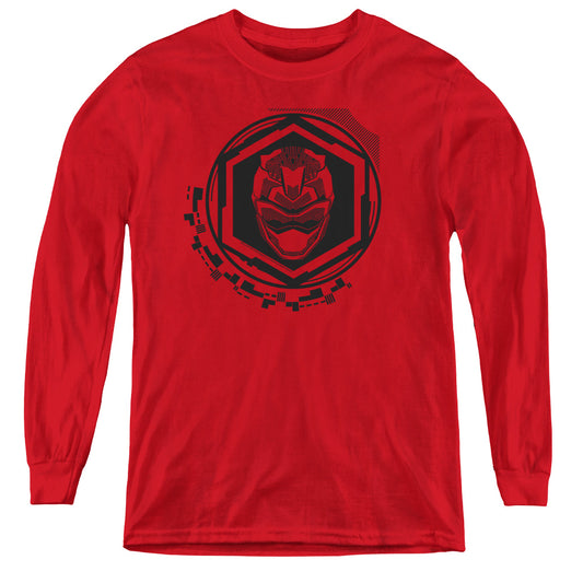 Power Rangers Red Ranger Long Sleeve Kids Youth T Shirt Red