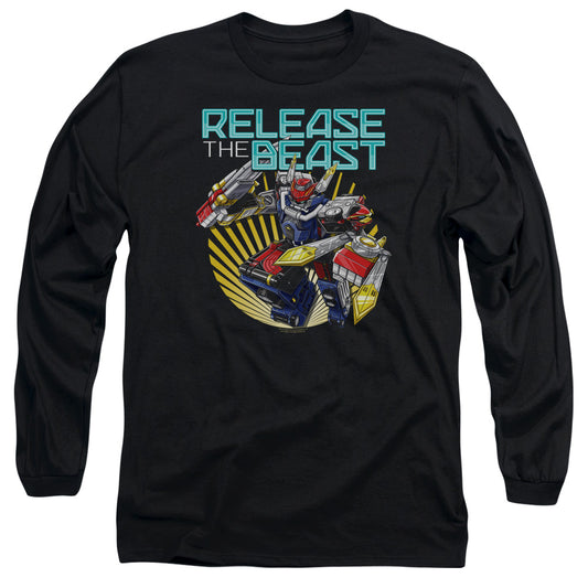 Power Rangers Beast Release Mens Long Sleeve Shirt Black