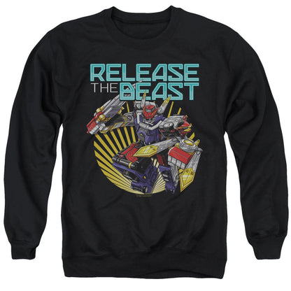 Power Rangers Beast Release Mens Crewneck Sweatshirt Black