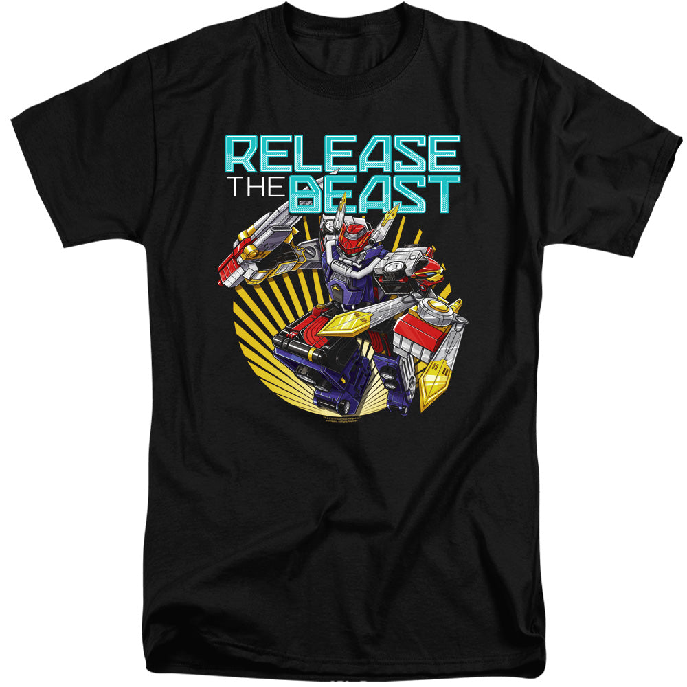 Power Rangers Beast Release Mens Tall T Shirt Black